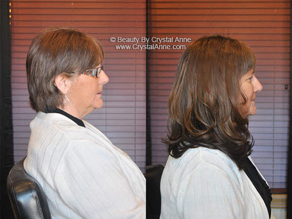 hair extensions older extension short houston texas salon pixie haircut thick anne crystal makeup tomball clip before